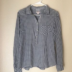 Plaid half button down
